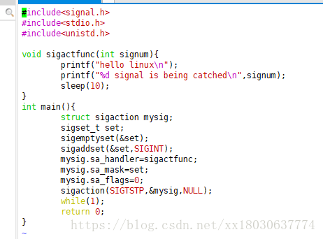 linux操作系统信号捕捉函数之sigaction用法小结