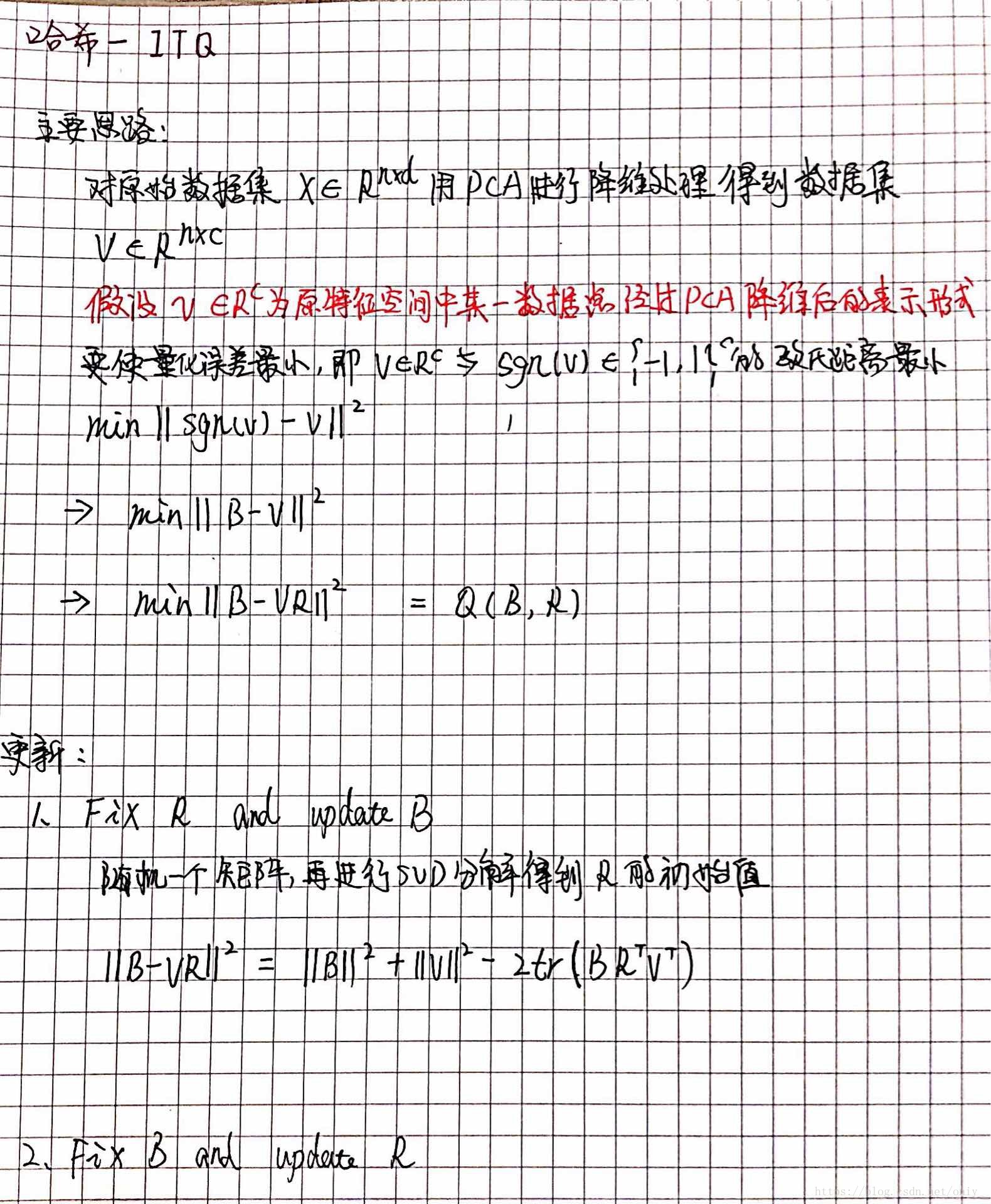 论文笔记-迭代量化哈希ITQ