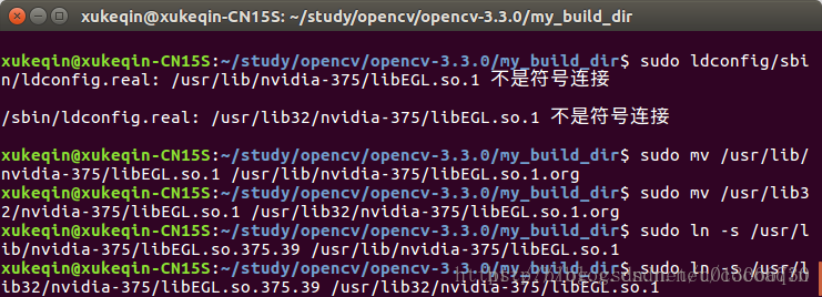 ubuntu opencv3.4.0