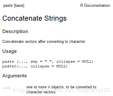 R官方文档截图