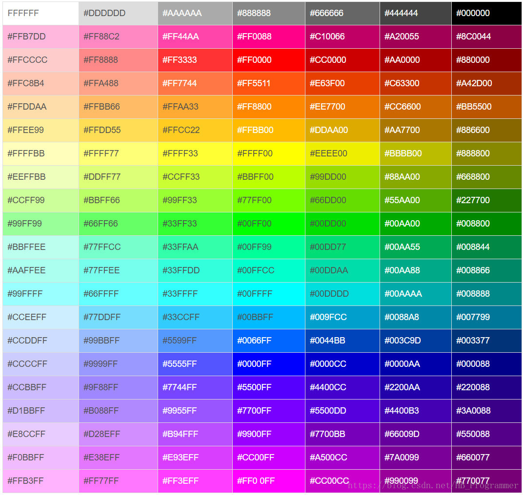 RGB коды цветов самп