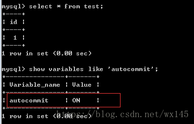 关于mysql的参数autocommit