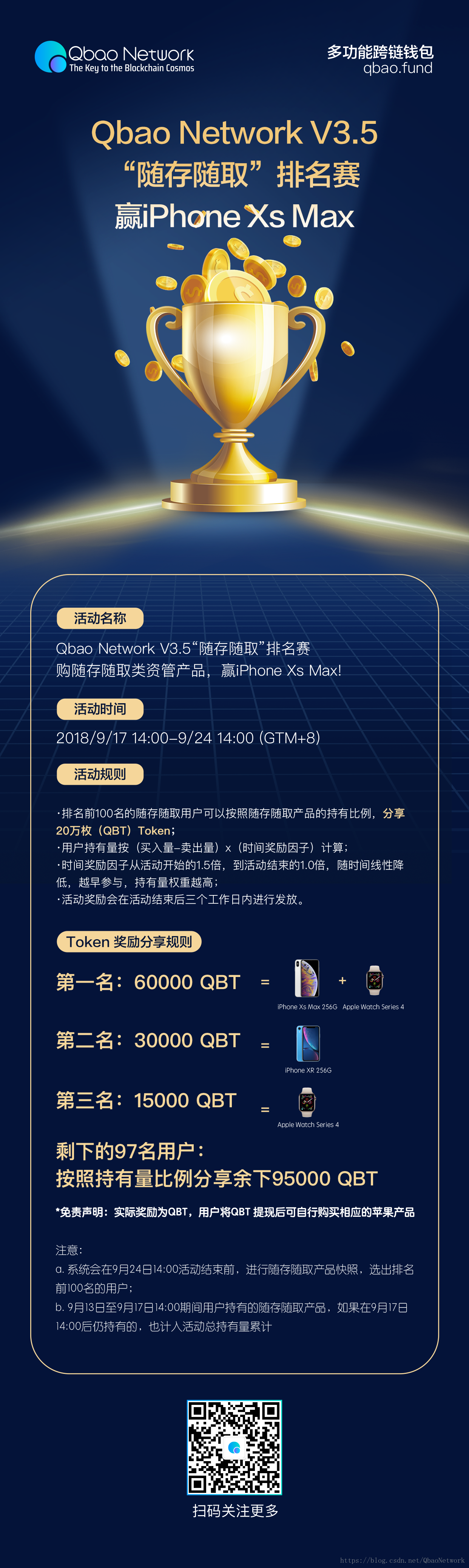 Qbao Network “随存随取”排名赛，前100名抢“iPhone Xs Max”！