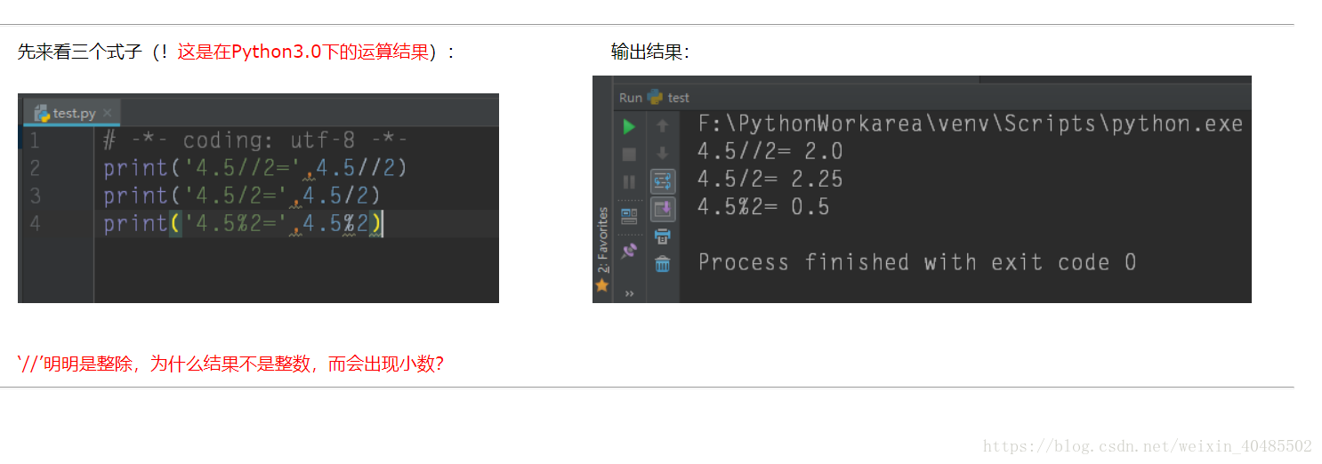 Python 为什么python里面 整除的结果会是小数 叶落叶子的博客 Csdn博客 Python计算结果为什么会留小数位