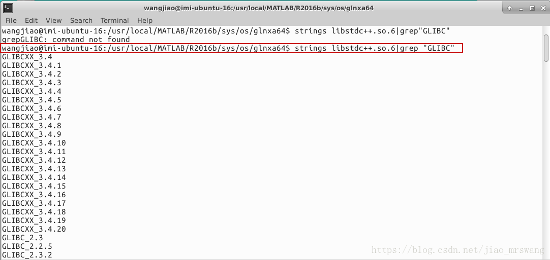 Unbuntu16.04 运行matlab出现error:libstdc++.so.6:version'GLIBXX_3.4.21' not