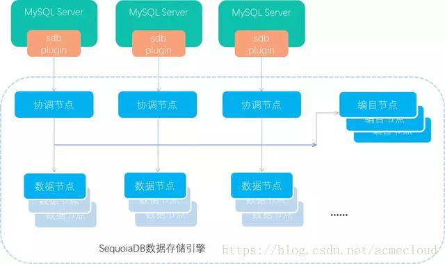 MySQL+SequoiaDB整体架构示意
