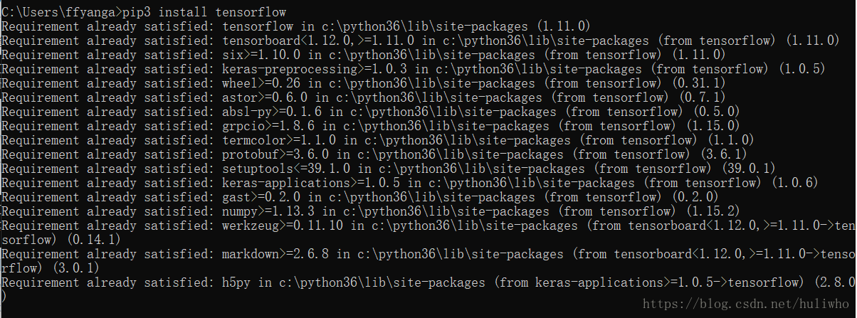 pip3 install tensorflow