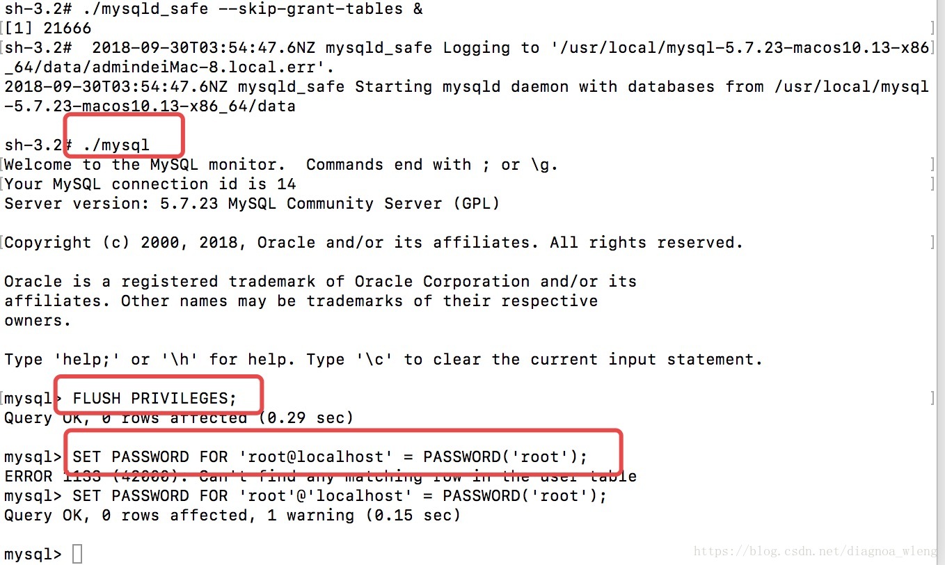 Mac启动root用户并重置mysql初始密码 程序员宅基地