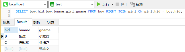 mysql的左连接和右连接(内连接和自然连接的区别)