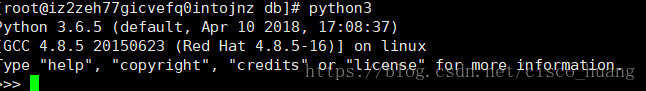 控制台输入python3显示如下表示安装成功