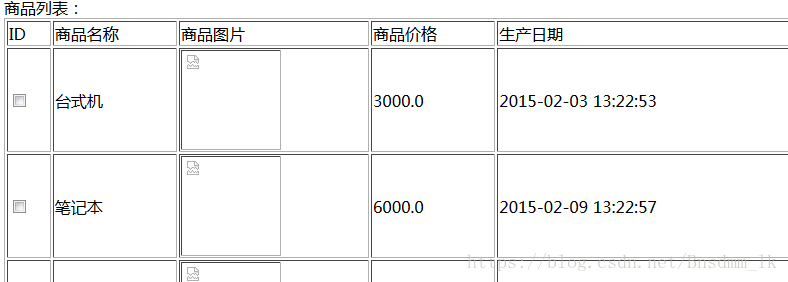 此时再访问浏览器,商品列表正常显示