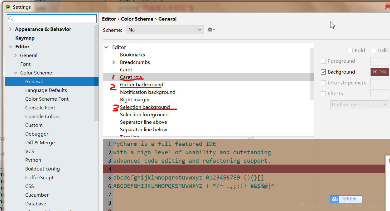 Pycharm改变选中行时改行的颜色和光标所在行的颜色 Xd Wjc的博客 Csdn博客
