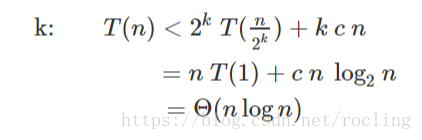 关于归并排序时间复杂度 T（n） =2T（n/2）+O（n）