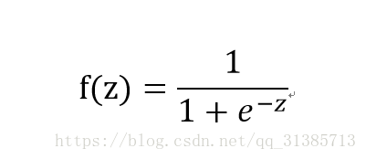 f(z)=1/(1+exp(-z))