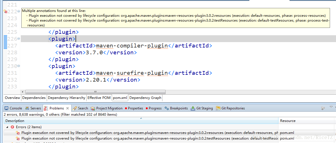 myEclipseeclipse创建maven项目pom.xml报错Plugin execution not covered by lifecycle configuration异常