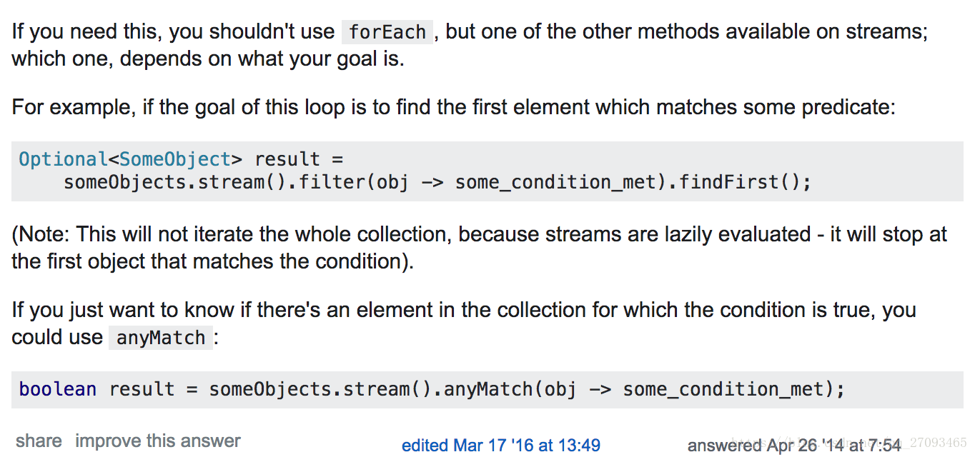 Java 8 跳出foreach循环，跳出本次循环，继续执行，之前的for each循环如何跳出本次循环，跳出循环，跳出多层for循环。
