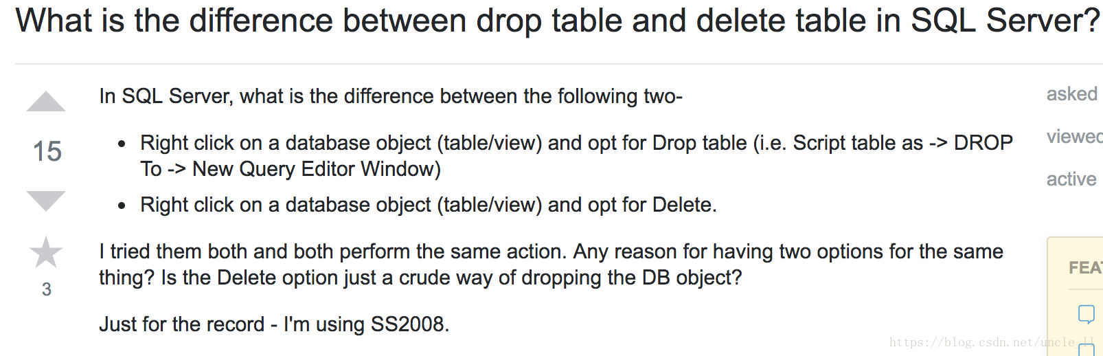 sql表中drop table和delete table的区别CSDN博客