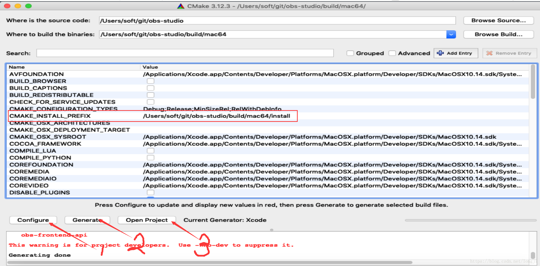 cmake configure