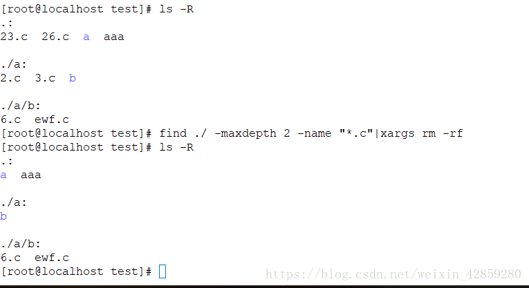 Linux控制删除深度！除find ./ -maxdepth 1 -name *.c | xargs rm -rf
